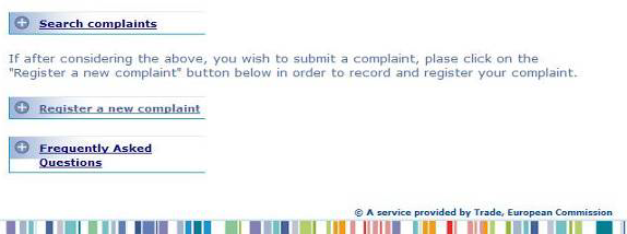 5. REGISTR STÍŽNOSTÍ Registr stížností (Complaint Register) slouží jako výchozí místo pro zadání všech stížností firem z EU na obchodní překážky pro export do zemí nebo v investování v zemích mimo EU.