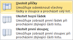 40. Příčka se vždy ukotví k nad, popř. vlevo aktivní buňky. 41.