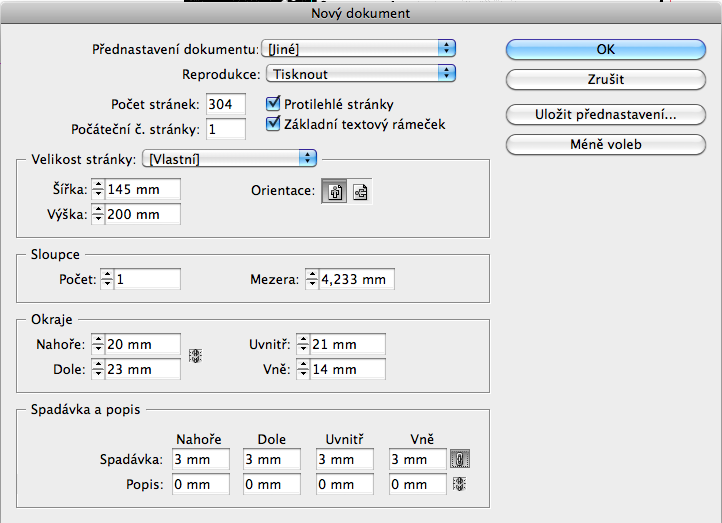 Zlom stránek Zlom stránek a vlastní finalizace knihy se provádí v programu Adobe InDesign.