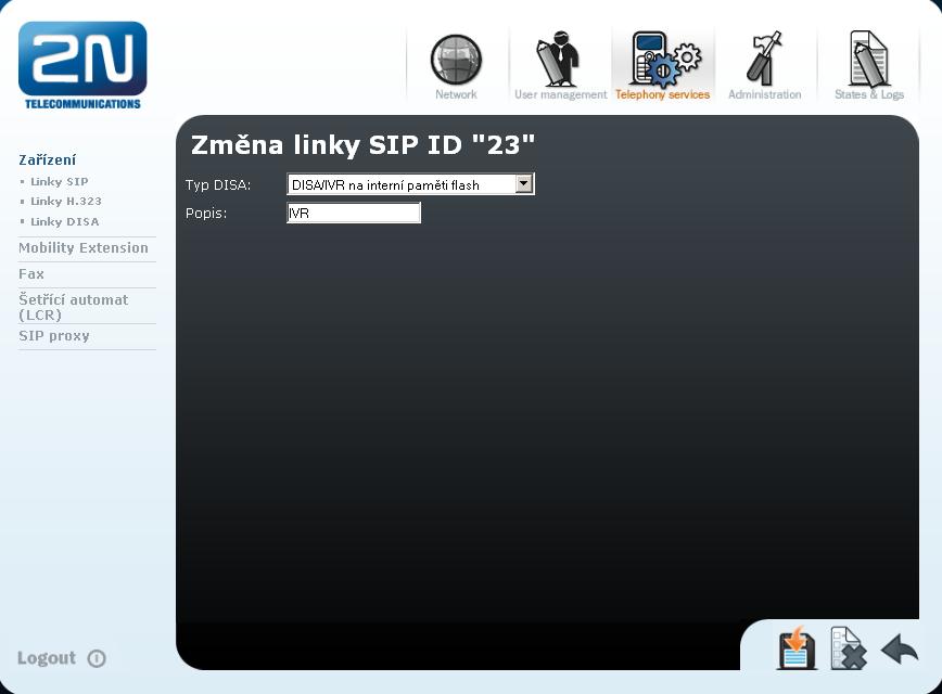 Nahrání konfigurace IVR do Ethernet modulu/ofr 4.3 Pomocí procházet zadáme cestu k souboru tar.gz ve Vašem PC a dáme přidat. Soubor se nahraje do interní Flash paměti.