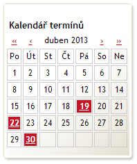 Kalendář akcí Tento modul umožňuje vkládání školních akcí, událostí do internetového kalendáře.