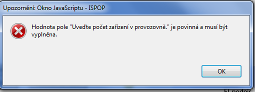 Tab. 4: Kontrola vyplnění povinných polí (2. strana formuláře F_IRZ) Příklady výsledků kontrol pro vyplnění povinných polí (viz.