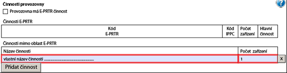 Tab. 3: Legenda k obrázku 2 Číslo Název Popis Ve formuláři IRZ nelze tento údaj (check box ) editovat, ť pochází z registrace IRZ provozovny v ISPOP.