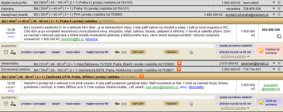 MONITORING SOUKROMÉ INZERCE (ČR) Octop