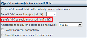 NOVINKA VYLEPŠENÝ VÝPOČET BENEFITŮ Novinka vylepšený výpočet benefitů Vylepšili jsme možnosti u výpočtu benefitů pro soukromé jízdy.