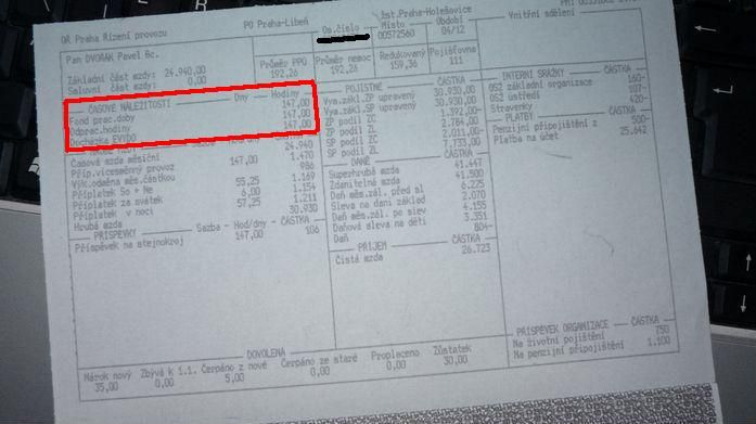 Průměrná mzda (PPÚ) je tedy v pořádku. Časové náležitosti Posuneme se na pásce níže a jsme v tabulce "ČASOVÉ NÁLEŽITOSTI", jedeme podle pásky postupně: "Fond pracovní doby.