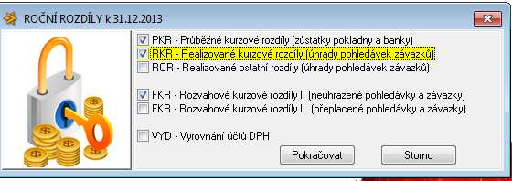 období, pokud používáte jedno období pro celý rok), proto je tento krok učiněn ještě před uzavřením posledního účetního období. Po zvolení 1.