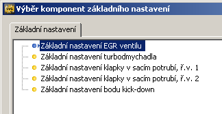 SuperVAG 20 5.5.2.6 53 Základní nastavení Funkci spustíte kliknutím na ikonu "Základní nastavení": Vyberte požadovaný člen z následujícího dialogu a klikněte na OK. Automaticky se provede zákl.