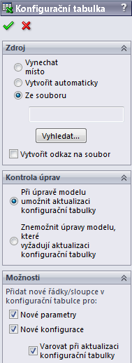 Otevře se rozsáhlá tabulka připravená dle norem 5. Klepnutím mimo tabulku ji přijmete a zavřete.