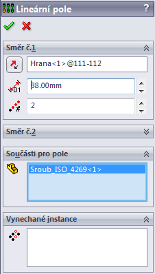 Vložení šroubů z knihovny dílů a pole dílů v sestavě 1. V Knihovně návrhů nalezněte složku skoleni/knihovni_dily. 2.