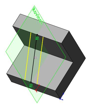 Tvorba žebra 1. Menu Vložit Referenční geometrie Rovina. 2. V plovoucím Stromu historie v levém horním rohu grafické plochy klepněte na rovina Pravá.