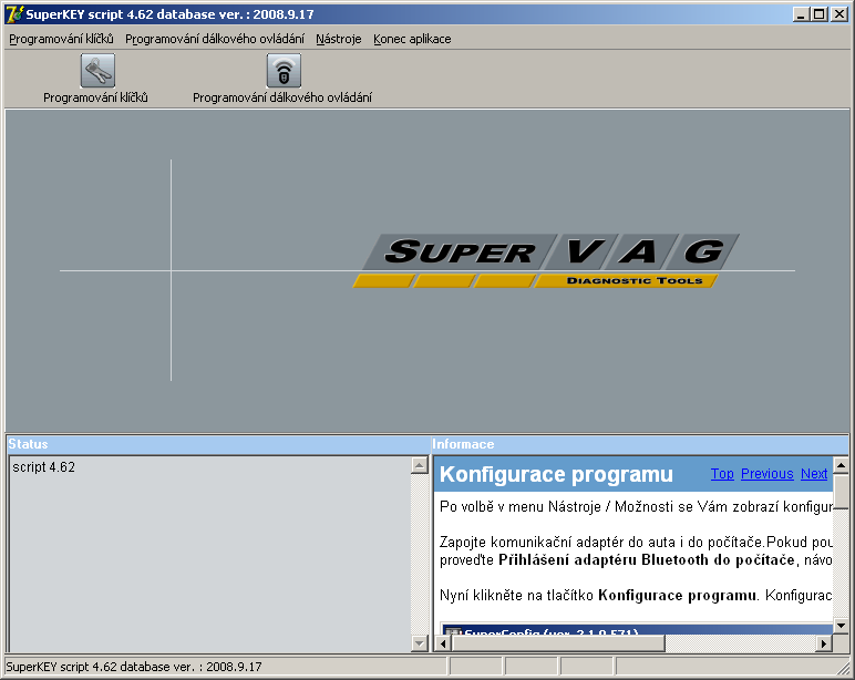 Ovládání programu SuperVAG KEY 5.1.6 55 Ukončení práce Nejprve klikněte na ikonu Ukončení komunikace.