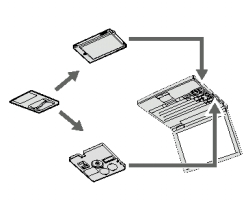 Přenos snímků ze SmartMedia karty do počítače Pomocí dodaného připojovacího PC kabelu a komerčně dostupného disketového adaptéru nebo adaptéru PC karty je možné přímo přenášet statické obrazy