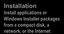 Managing Applications 1 Preparation Identify products that will work on the Windows 2000 platform 2 Installation Install applications or Windows Installer packages from a compact disk, a network, or