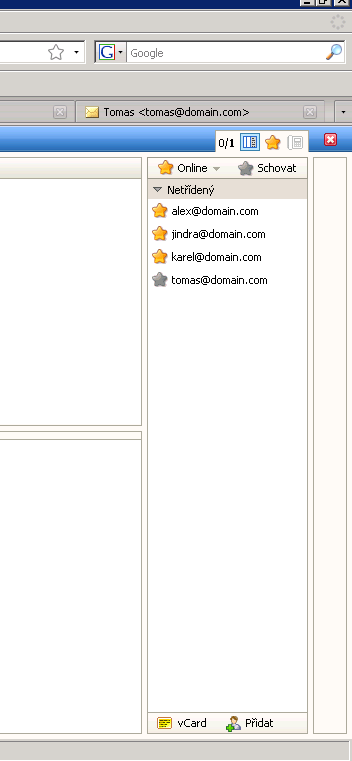 Novinky v modulu IceWarp Webmail Integrovaný Instant Messaging klient IceWarp Webmail nyní obsahuje zcela integrovaný IM klient postavený na technologii AJAX a protokolu Jabber.