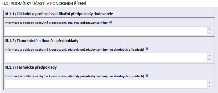 Oddíl III. - Právní, ekonomické, finanční a technické informace III.1)