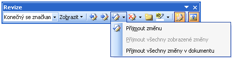 Kapitola 7 Microsoft Word v pracovní skupině 167 7 Podokno dokumentu Microsoft Word v pracovní skupině Podokno revizí Obrázek 7-8: Podokno revizí ukazuje podrobné informace o všech sledovaných