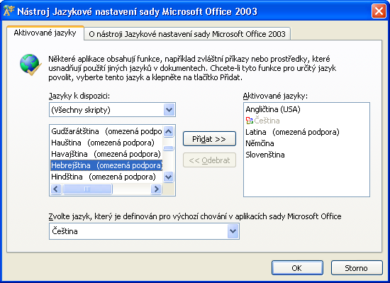 206 Microsoft Office Word 2003 POZNÁMKA Výše popsané vyloučení bloku textu z kontroly pravopisu a gramatiky nemá v tomto bloku žádný vliv na činnost tezauru.