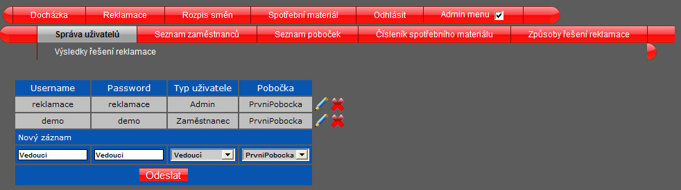 Mzdová účetní má informace přímo od manažerů z obchodů Modul Spotřební materiál Máte jednotný přehled o potřebách prodejen Tento modul můžete využít k jednotnému zásobování prodejen Administrátorské