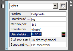 Volíme způsob vložení Vložený výřez bude v hladině Defpoints netisknutelná hladina netiskne se hranice