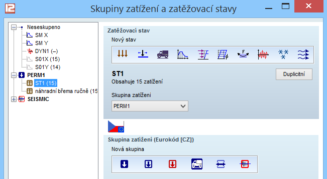 Uživatelský manuál 213 a.) Bez dalších krouticích účinků: Zatěžovací stavy s koncovkou X, Y a Z.