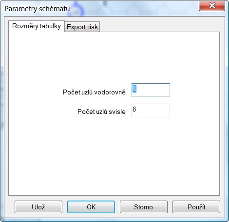 řadu. Nástrojový panel schématu obsahuje tato ovládací tlačítka: Provádí tisk schématu. Ukládá obrázek schématu do výkresu dwg. Importuje na řad data odečtená programem Situace (ve formátu *.cdf4vod).