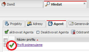 Agent Agenta aktivujeme a vyplníme veškeré možnosti. Především interval nastavíme tak, aby nám e-mail chodil v požadovaném intervalu.