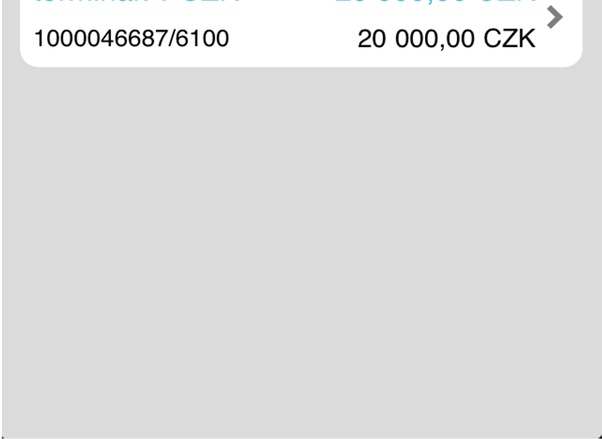 Účetní zůstatek Nejsou zohledněny blokace, nezúčtované operace a částka povoleného kontokorentu.