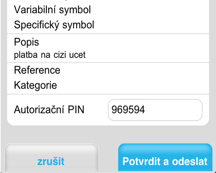 Jako potvrzení úspěšné autorizace se na Vaší obrazovce objeví potvrzení o přijetí platby ke zpracování bankou.