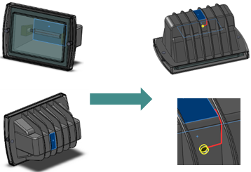 SolidWorks Flow Simulation Prohlížeč netěsností K dispozici pod funkcí Vytvořit víčka.