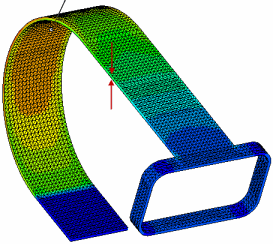 SolidWorks Simulation Výsledky skořepiny Mřížku a výsledky skořepiny si můžete zobrazit pomocí 3D reprezentací skořepin.