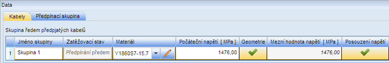 Uživatelská příručka IDEA Tendon 61 Posouzení napětí v kabelu zobrazuje se výsledek posouzení maximálního napětí v kabelu podle EN 1992-1-1 5.10.2.1(1)P.