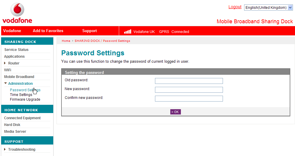 1.4.2 Změňte heslo administrátora ➊ V nabídce vlevo zvolte Správa > Nastavení hesla. ➋ Do pole Stávající heslo zadejte admin. ➌ Zvolte nové heslo administrátora a vyplňte je do obou polí pro heslo.
