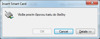 Umístěním kurzoru vyberte osobní kvalifikovaný certifikát, kterým budete podepisovat a klikněte na tl. OK.