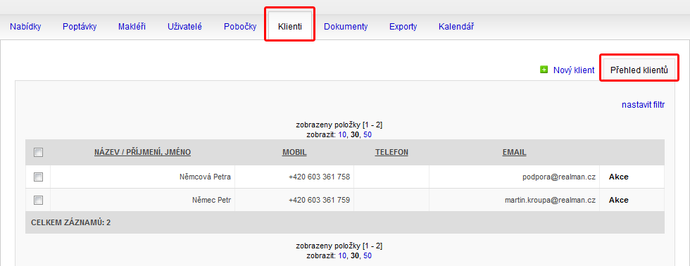 37 Kde najdu přehled klientů?