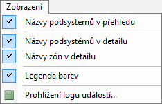 3. Nastavení zobrazení Některé položky z nastavení, které se týkají způsobu zobrazování informací, jsou dostupné i v menu Zobrazení.