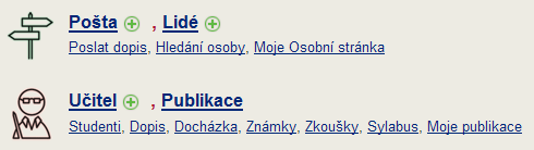 2. Titulní strana IS Rozcestník informačního systému Osobní administrativa i další aplikace se chovají různě podle toho, jaká je pozice uživatele na škole.