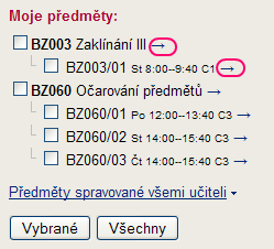 3. Záznamník učitele orientace Primární aplikací pro vyučující je agenda Učitel: Osobní administrativa Učitel Každý předmět je zařazen do určitého období, v němž je vyučován.