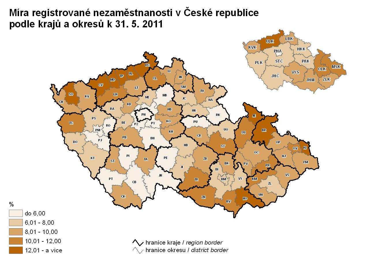 Měření nedobrovolné nezaměstnanosti: Míra nezaměstnanosti = nedobrovolně