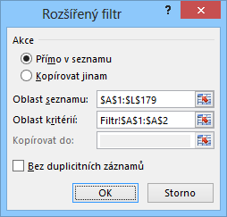 9 Excel 176 v okně Rozšířený filtr nyní označíme buňky na listu Filtr A1:B2. Vidíme, že výsledkem jsou záznamy o programech Bonita prodaných v pondělí.