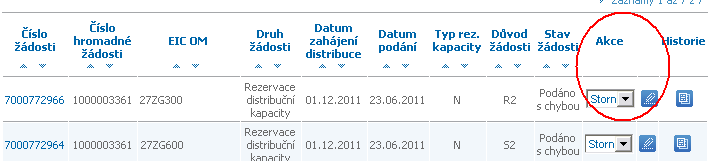 Jednotlivé akce lze provádět: s jednou žádostí, s více žádostmi ve stejných stavech (tzv. hromadné akce), s více žádostmi v různých stavech, které mají mezi povolenými akcemi shodnou akci (tzv.