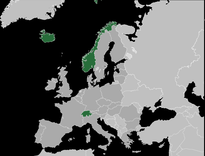 ESVO (EFTA) dnes Dnes jsou členy asociace: Island, Lichtenštejnsko, Norsko a