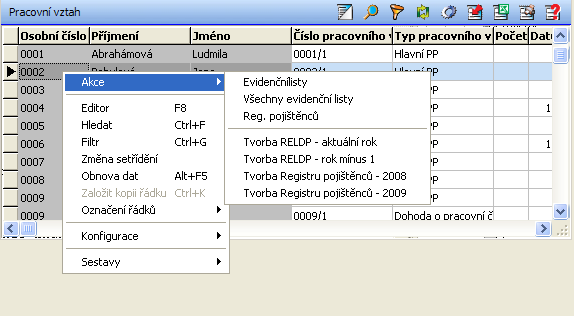 ESO9 PAM podání pro ČSSZ Příprava pro elektronické podání Provádí se v ESO 9 PAM, představuje ji činnost 1.1.6.4 "Příprava pro elektronické podání" nebo dříve "Příprava pro RELDP".