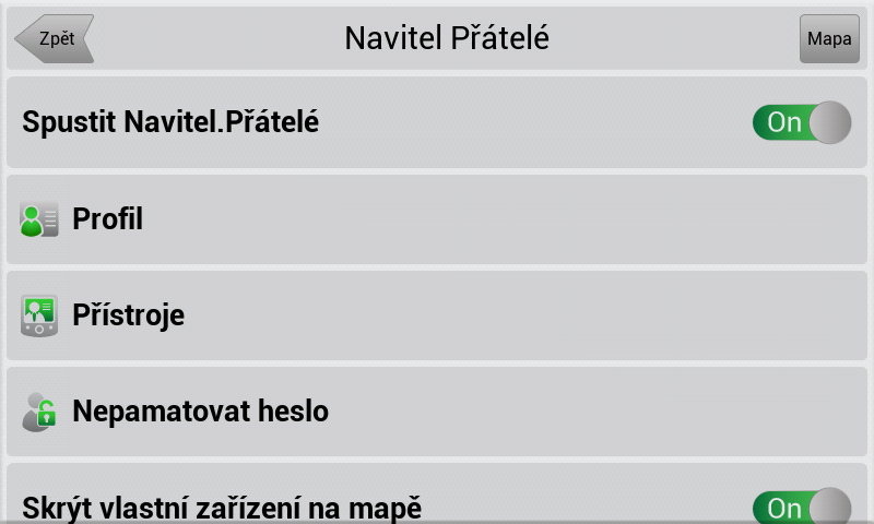 Klíčové funkce Navitel.