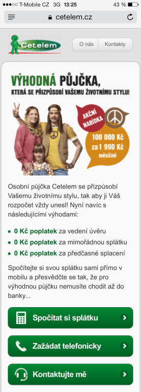 Konkrétní příklad úspěšné SMS kampaně termín: květen 2013 (13.5.