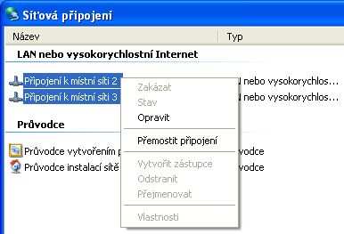 Pro vytvoření síťového mostu na PC jsou nutná dvě Ethernet rozhraní a OS, který tuto funkci podporuje, např. Windows XP.