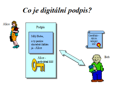 Při podpisu digitálního dokumentu je důležitá jeho bitová reprezentace, nikoliv grafická podoba. Digitální podpis je pak také charakteristický řetězec bitů, nikoliv třeba oskenovaný ruční podpis.