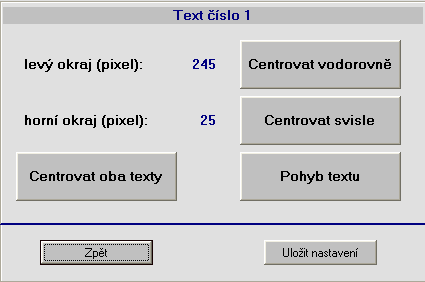 Okraj tabulky - zadání nenulové hodnoty v pixelech vznikne vlevo a vpravo okraj a tabulka s údaji o kurzech se o tento okraj zmenší zleva a zprava.