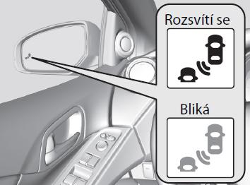BSI Blind Spot Information Systém lze vypnout a změnit nastavení pomocí multifunkčního displeje i-mid.