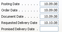 Order Promising II Part of SO Header IF RDD exists THAN RDD = PDD Part of SO Lines Entered manually to affect calculation PDD